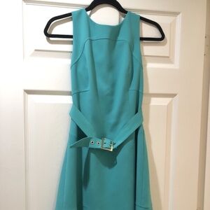 Teal knee length sleeveless White House Black Market dress